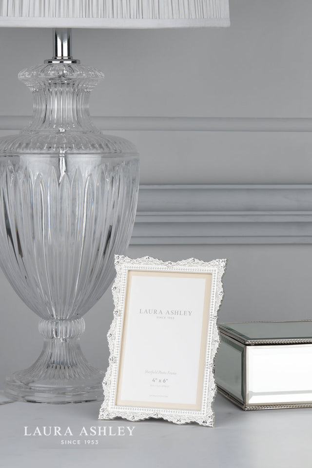Laura Ashley Sherfield Photo Frame Polished Silver 4x6 Inch