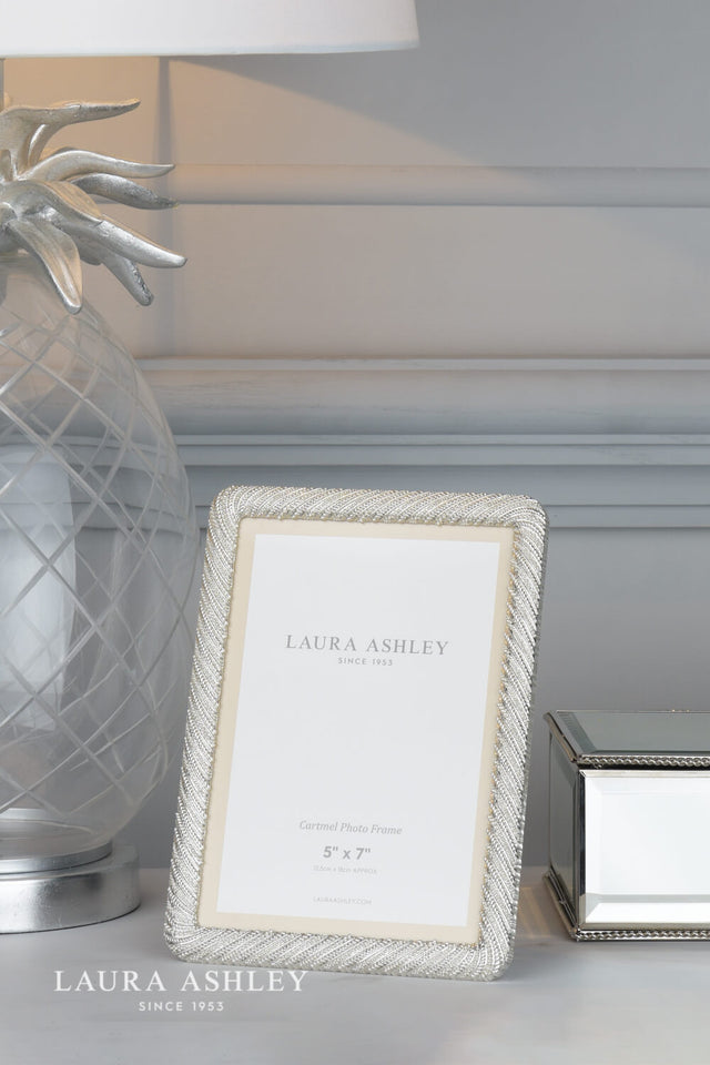 Laura Ashley Cartmel Photo Frame Polished Silver 5x7 inch