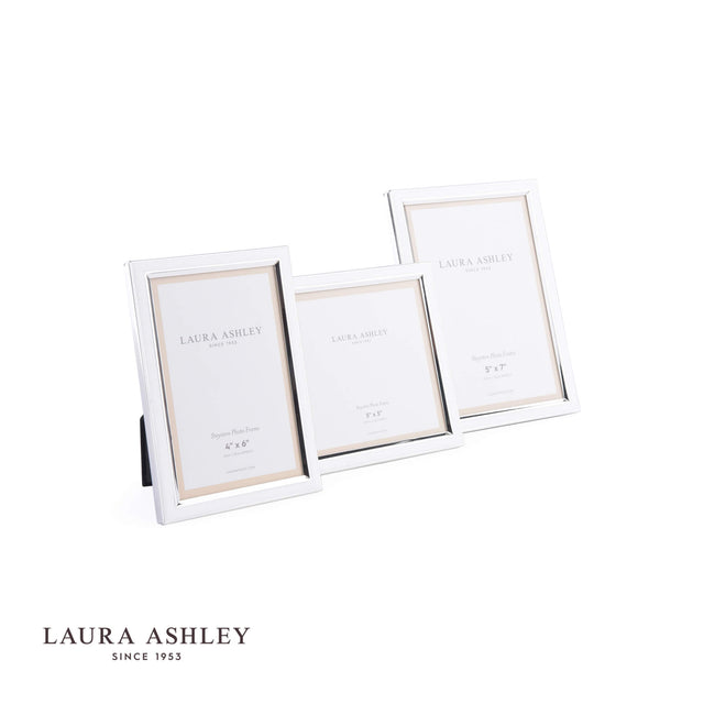 Laura Ashley Steynton Photo Frame Polished Silver 4x6 Inch