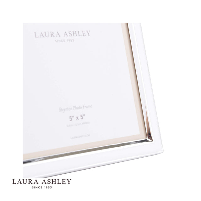 Laura Ashley Steynton Photo Frame Polished Silver 5x5 Inch