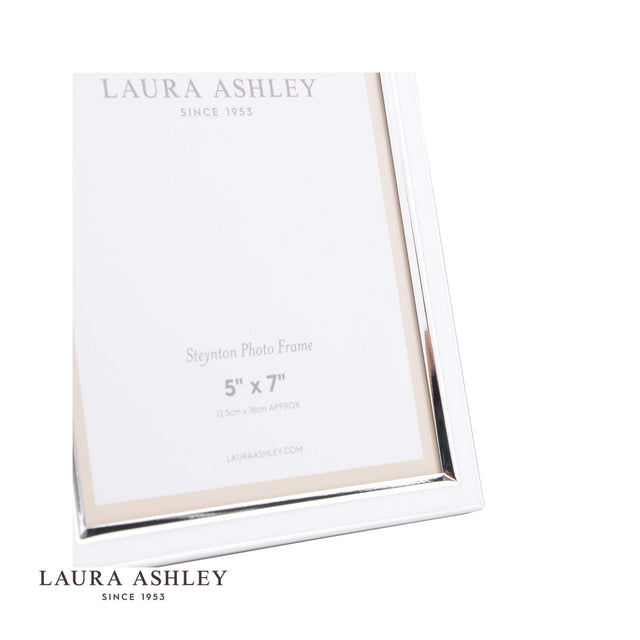 Laura Ashley Steynton Photo Frame Polished Silver 5x7 Inch