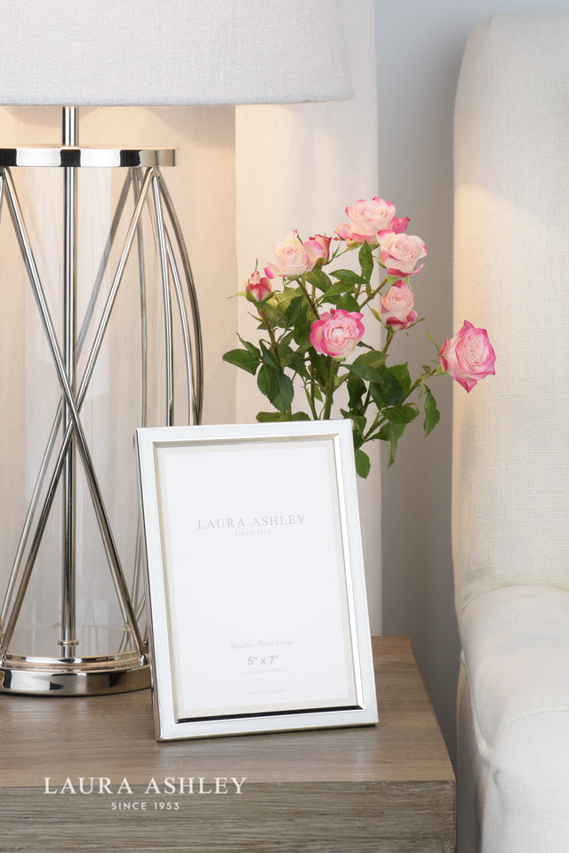 Laura Ashley Steynton Photo Frame Polished Silver 5x7 Inch