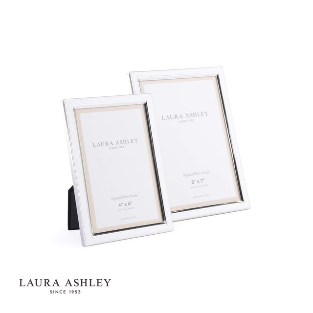 Laura Ashley Neyland Photo Frame Polished Silver 4x6 Inch