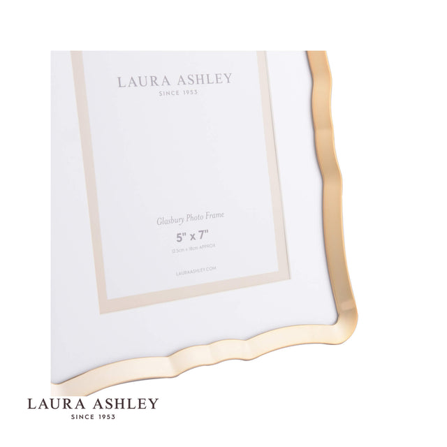 Laura Ashley Glasbury Photo Frame Polished Gold 5x7 inch
