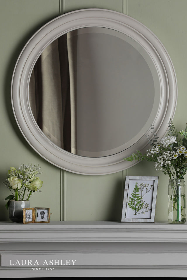 Laura Ashley Tate Mirror Distressed Wood 60 X 60cm