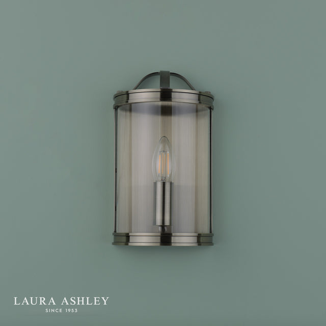 Laura Ashley Harrington Wall Light Antique Brass and Glass