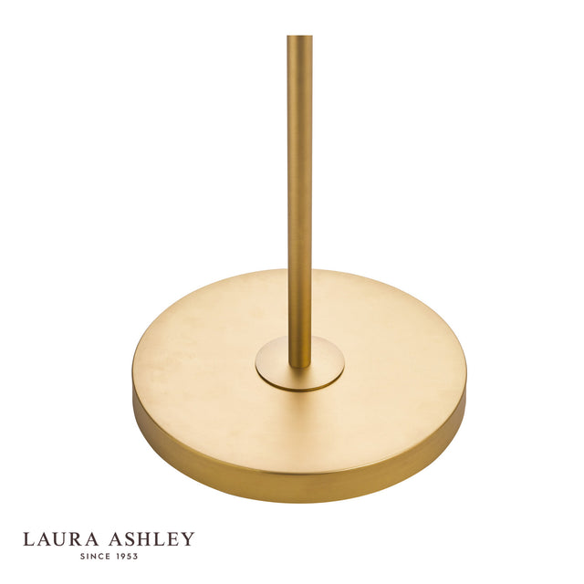 Laura Ashley Rhosill 3 Light Floor Lamp Crystal and Matt Antique Brass