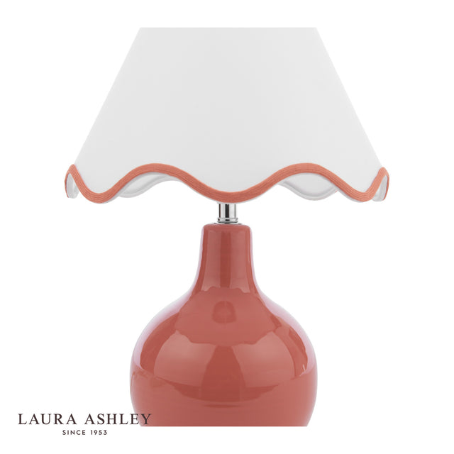 Laura Ashley Bramhope Table Lamp Terracotta With Shade