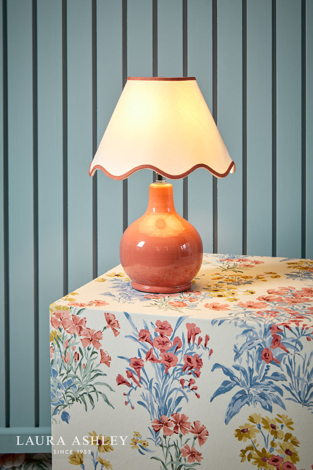 Laura Ashley Bramhope Table Lamp Terracotta With Shade