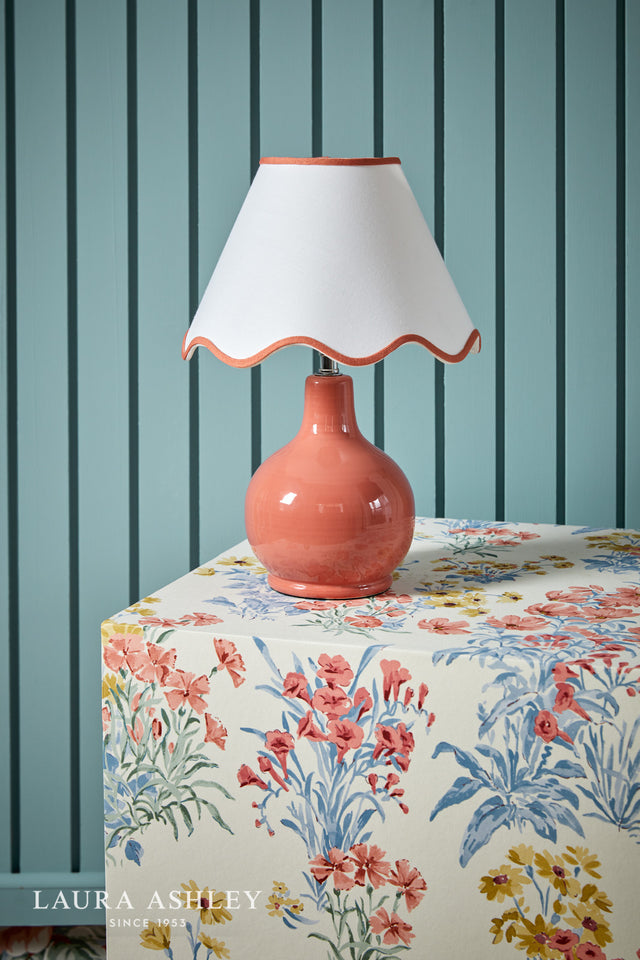 Laura Ashley Bramhope Table Lamp Terracotta With Shade