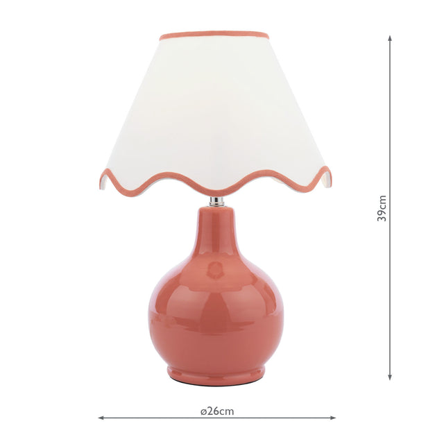 Laura Ashley Bramhope Table Lamp Terracotta With Shade