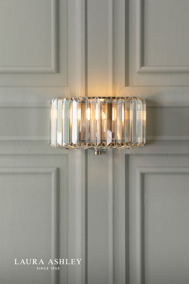 Laura Ashley Fernhurst Wall Light Crystal and Antique Brass