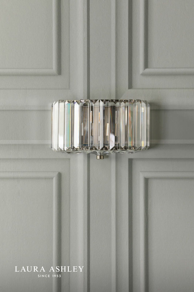 Laura Ashley Fernhurst Wall Light Crystal and Antique Brass