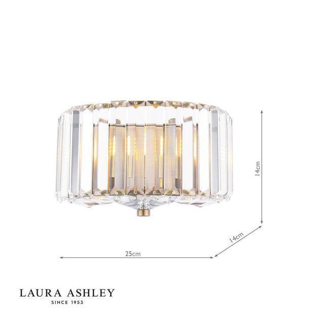 Laura Ashley Fernhurst Wall Light Crystal and Antique Brass