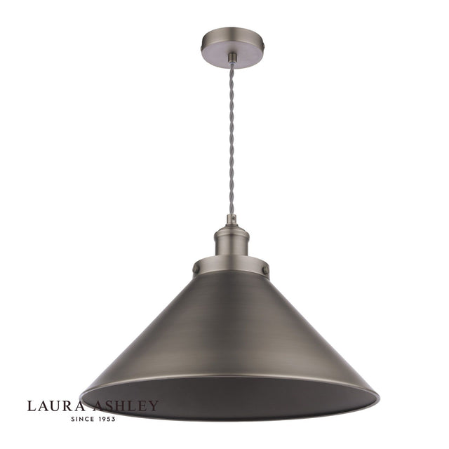 Laura Ashley Rufus Pendant Industrial Nickel