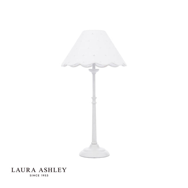 Laura Ashley Cordwell Table Lamp Matt White With Shade