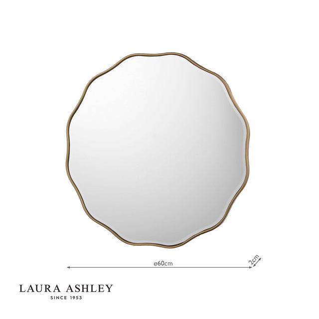Laura Ashley Medora Mirror Matt Gold 60cm
