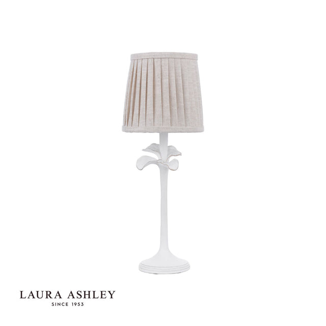 Laura Ashley Eleni Table Lamp Matt White With Shade