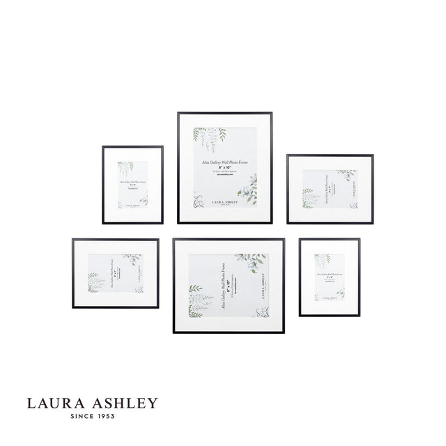 Laura Ashley Alisa Photo Frame Matt Black (Set of 6)