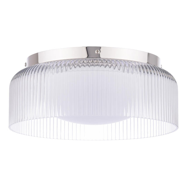Laura Ashley Charissa Bathroom Ceiling Light Polished Chrome and Ribbed Glass IP44