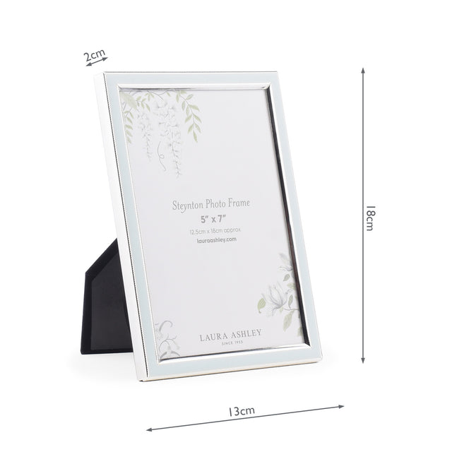Laura Ashley Steynton Photo Frame Silver Plated with Pale Blue Frame 5