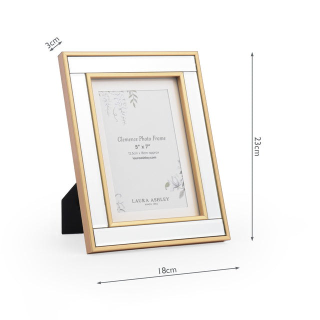 Laura Ashley Clemence Photo Frame Mirror and Gold Leaf