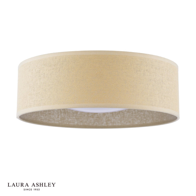 Laura Ashley Buckenham 2 Light Flush Purple and White Frosted Acrylic