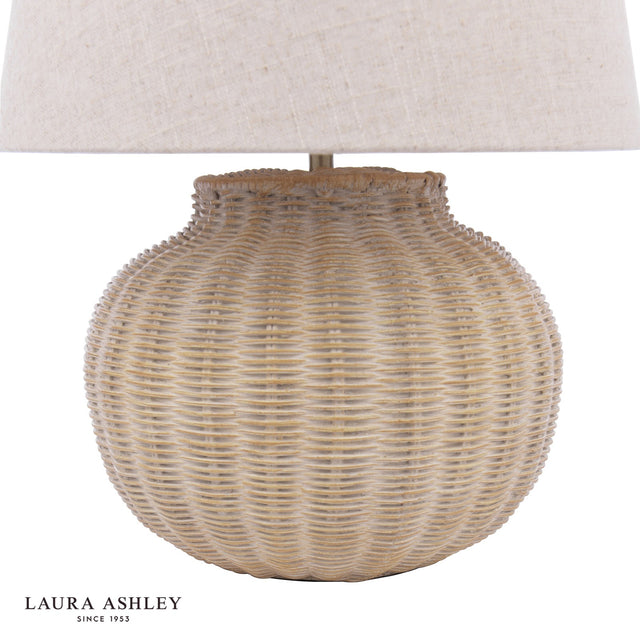 Laura Ashley Fernhill Table Lamp Matt Cream With Shade