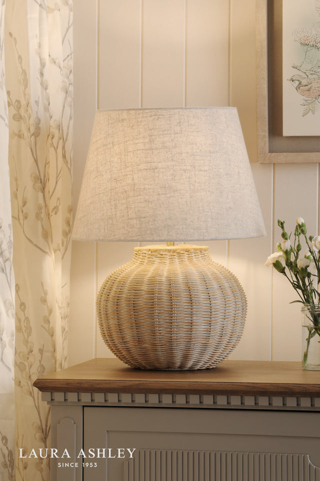 Laura Ashley Fernhill Table Lamp Matt Cream With Shade