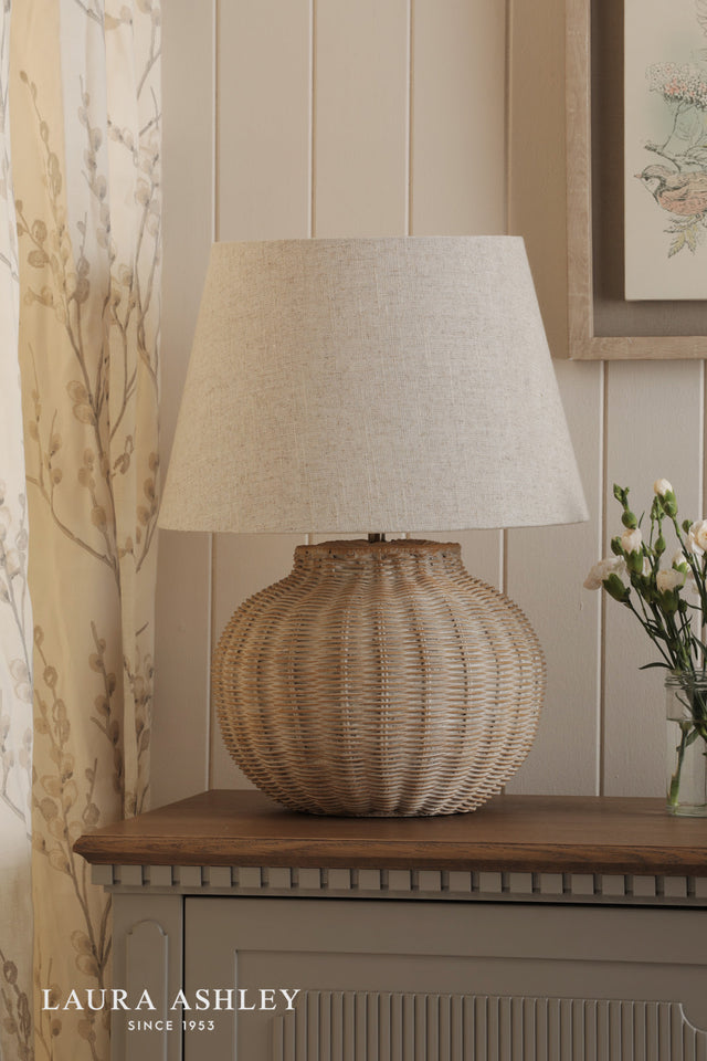 Laura Ashley Fernhill Table Lamp Matt Cream With Shade