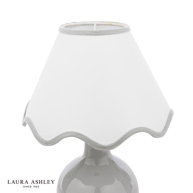 Laura Ashley Bramhope Table Lamp Grey Ceramic With Shade