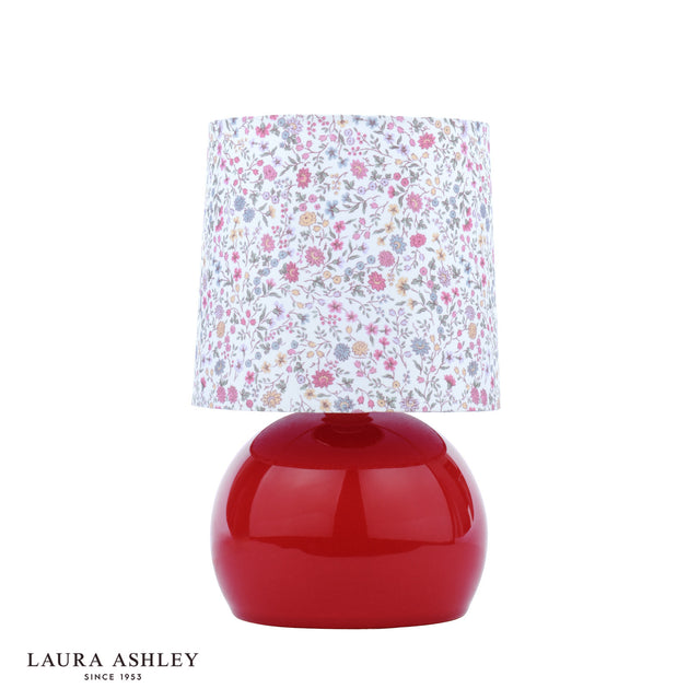 Laura Ashley Knowlton Table Lamp Pink Crackle Glaze With Shade
