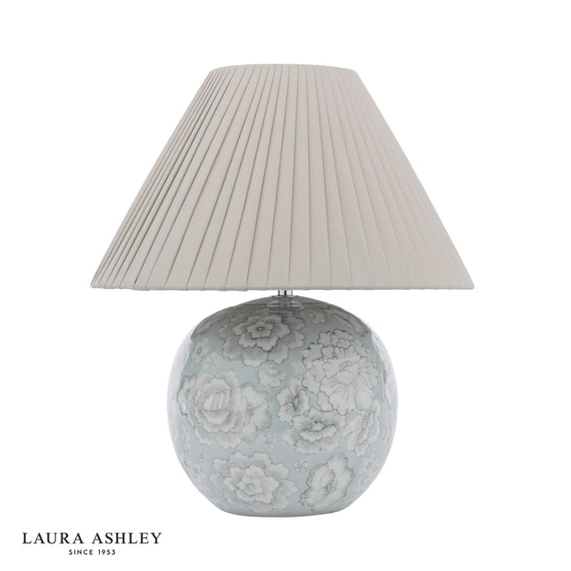 Laura Ashley Montford Table Lamp Blue Ceramic With Shade