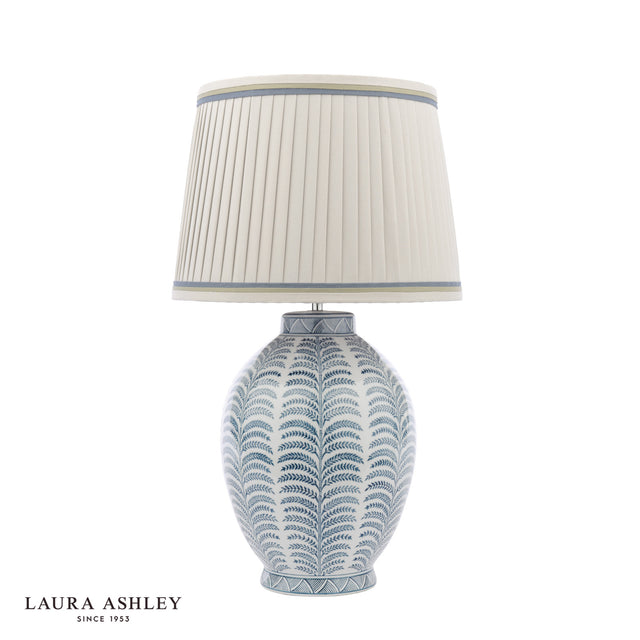 Laura Ashley Stannard Table Lamp Blue Ceramic With Shade