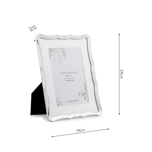 Glasbury Photo Frame Polished Nickel 5 " x 7"