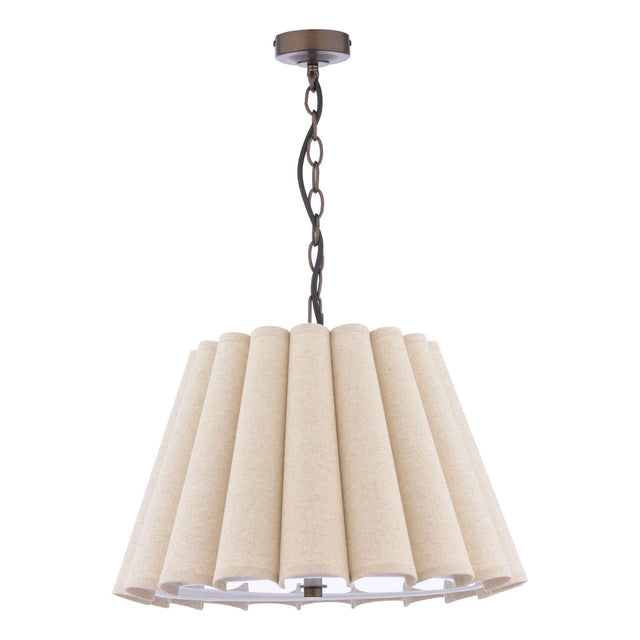 Laura Ashley Holwell 2 Light Pendant Antique Bronze With Shade