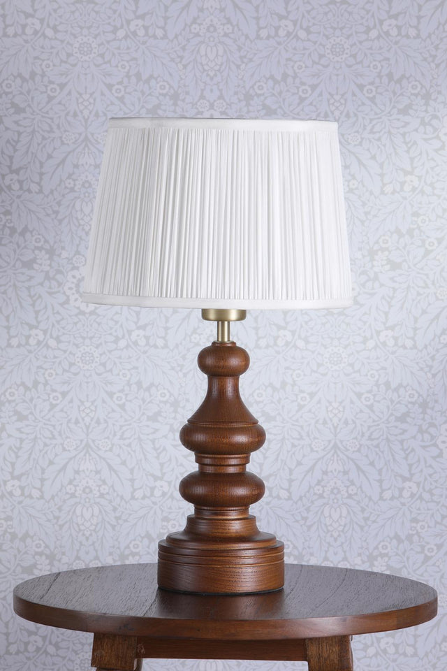 Laura Ashley Millbrook Table Lamp Dark Wood and Industrial Brass Base Only