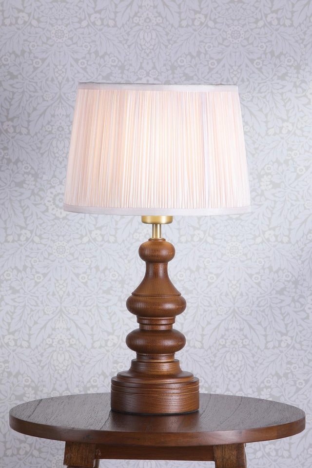 Laura Ashley Millbrook Table Lamp Dark Wood and Industrial Brass Base Only