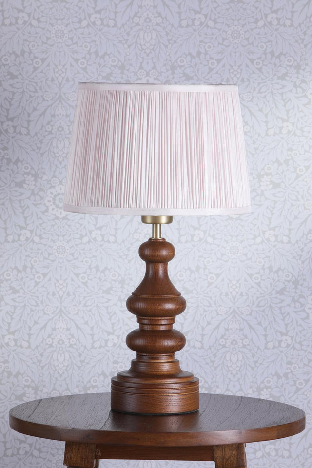 Laura Ashley Millbrook Table Lamp Dark Wood and Industrial Brass Base Only
