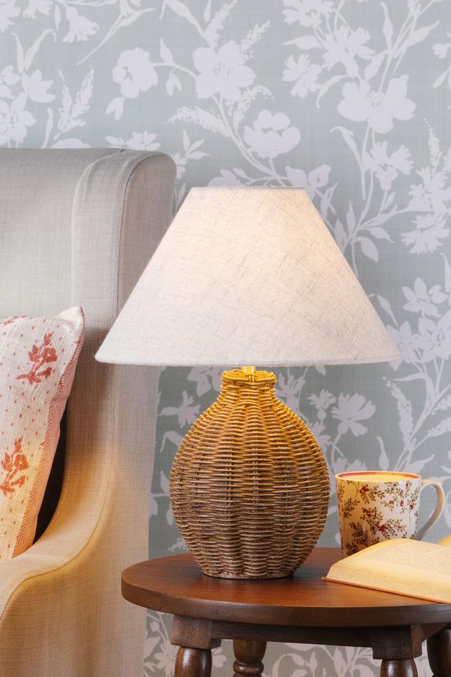 Laura Ashley Fernhill Table Lamp Antique Brown With Shade