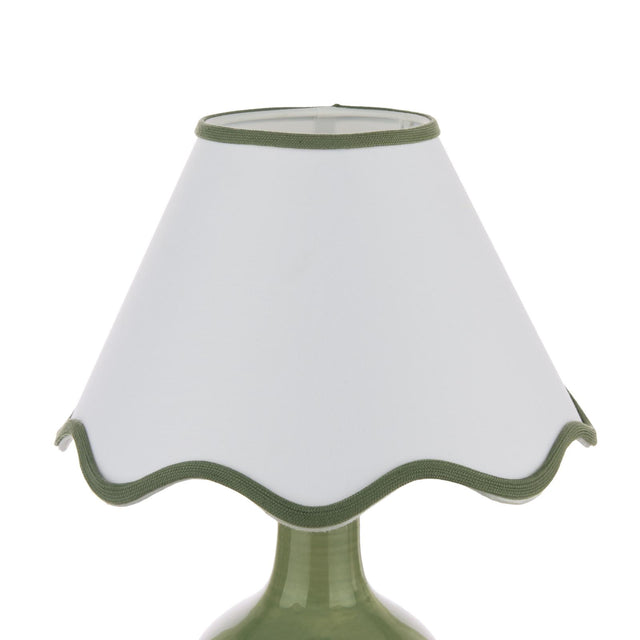 Laura Ashley Bramhope Table Lamp Green Ceramic With Shade