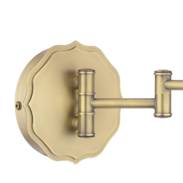 Laura Ashley Denwick Wall Light Matt Antique Brass With Shade