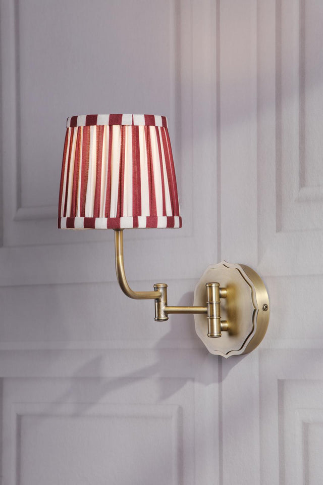 Laura Ashley Denwick Wall Light Matt Antique Brass With Shade