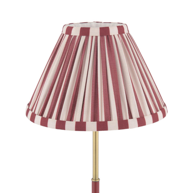 Laura Ashley Denwick Table Lamp Matt Antique Brass and Satin Red With Shade