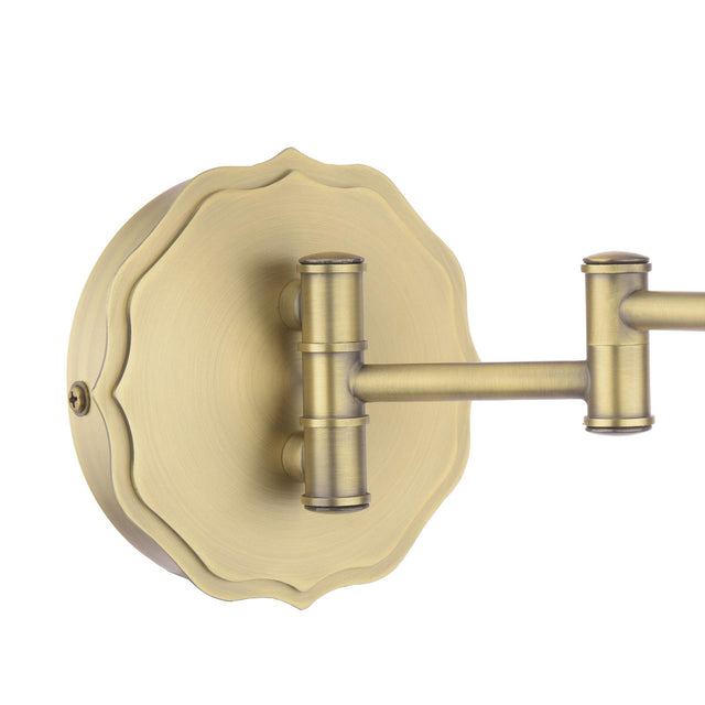 Laura Ashley Denwick Wall Light Matt Antique Brass With Shade
