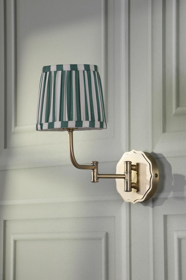 Laura Ashley Denwick Wall Light Matt Antique Brass With Shade