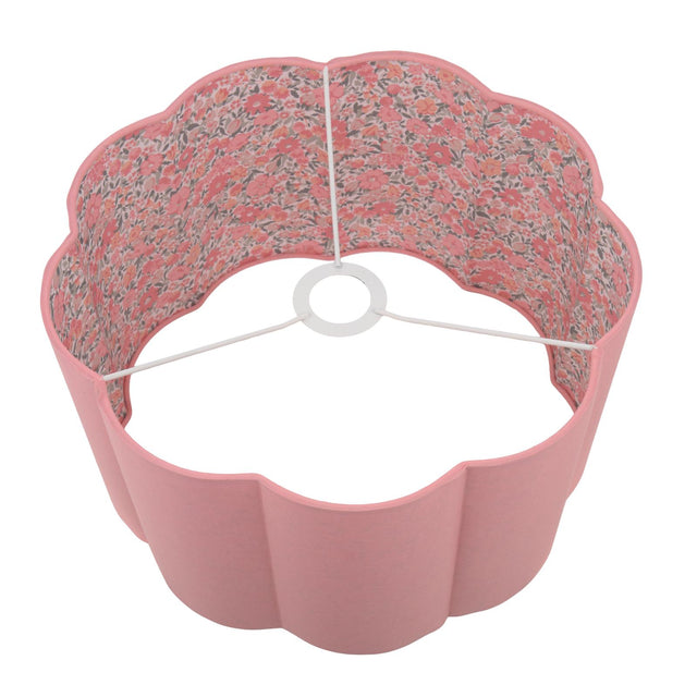 Laura Ashley Loveston Pink Cotton Scalloped Shade 38cm