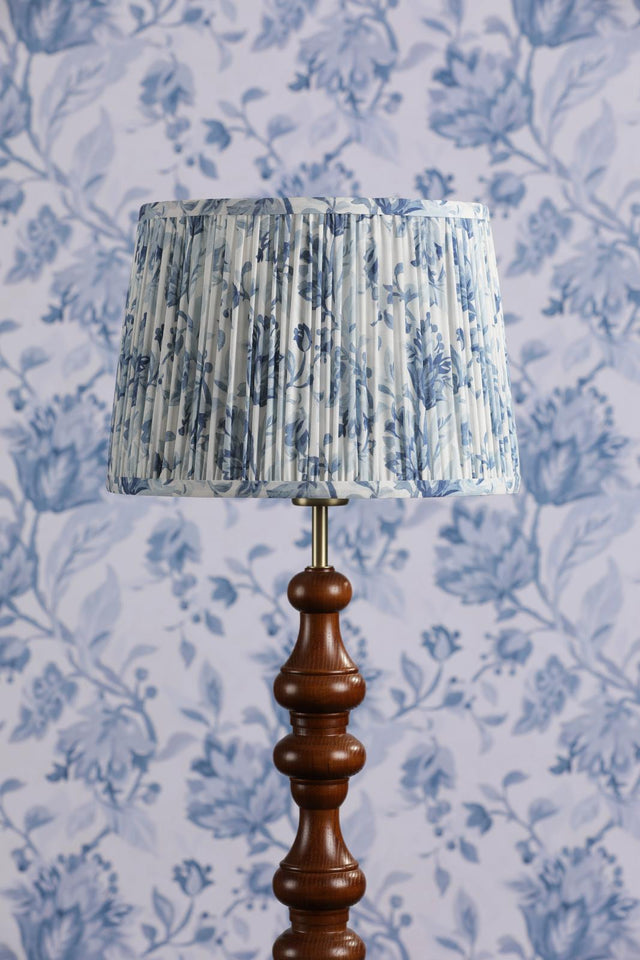Laura Ashley Adwick Trail Blue Cotton Tapered Drum Shade 30cm/12 inch