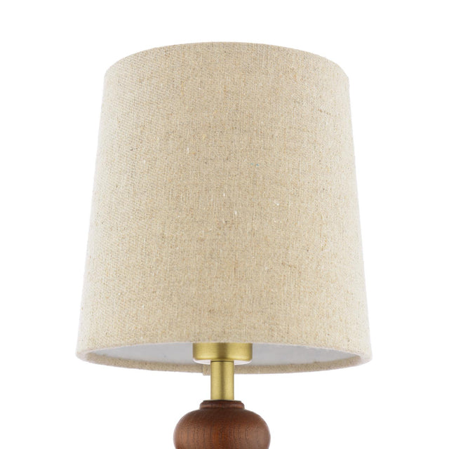 Laura Ashley Millbrook Wall Light Dark Wood and Industrial Brass With Shade