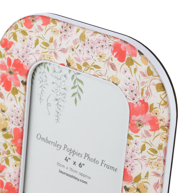 Laura Ashley Ombersley Poppies Photo Frame Matt Red 4" x 6"